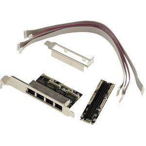 KALEA-INFORMATIQUE M2 netwerkcontroller kaart met 4 gigabit Ethernet LAN-poorten voor PCIe M of B+M M.2 poorten, Realtek RTL8111H chipset