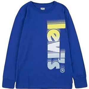 Levi's Kids Lvb T-shirt met lange mouwen voor jongens, Surf op het web Blauw, 10 Jaar