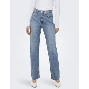 ONLY Jeans met hoge taille voor dames, blauw (medium blue denim), 30W x 34L