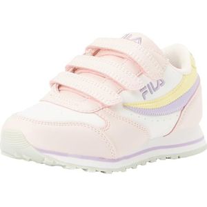 FILA Orbit Velcro Kids, uniseks gymschoenen voor kinderen en jongens, white mauve krijt, 30 EU