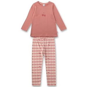 Sanetta Kinderpyjama voor meisjes, lang, 100% biologisch katoen, roze (dusty rose), 128 cm