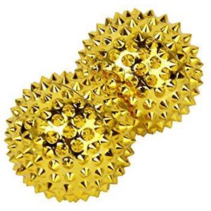 1 paar magnetische acupressuurballen goud klein, 32 mm diameter 228 acupunctuurnaalden