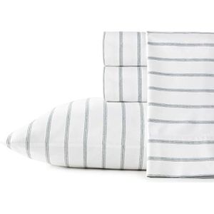 Stone Cottage - Twin Lakens, Katoen Percale Beddengoed, Crisp & Cool Home Decor (Trenton Stripe Green, Twin)