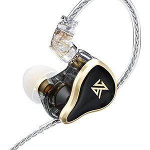 KZ G.K ZAS IEM Oortelefoon, In-Ear Hoofdtelefoon Bedraad, In-Ear Monitoren HiFi Stereo Geluid Oortelefoon Oordopjes voor Muzikanten (zwart, Geen Mic)