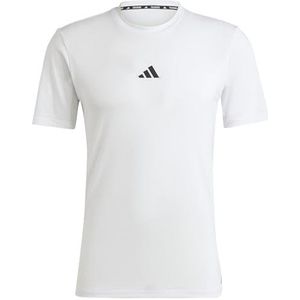 adidas - Workout Logo Tee - Wit - Heren Sportshirt
