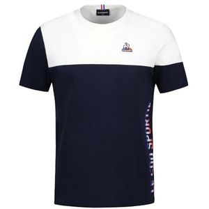 Le Coq Sportif Uniseks T-shirt, New Optical White/Sky Captain, M