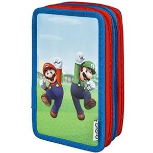 Super Mario Tripledecker pennenetui incl. pennen, gum, liniaal enz. | pennenetui in Super Mario design I etui voor school