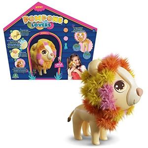RUFFLE FLUFFIES Pompons Lovers, maak je pluche, met pompons en accessoires, model leeuw, speelgoed voor kinderen vanaf 3 jaar, RUP008