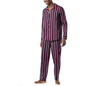 Schiesser Heren pyjama lange pyjamaset, lila, 58
