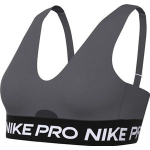 Nike Dames sportbeha Pro Indy Plunge Bra Sw, Iron Grey/White, HF5961-068, XS