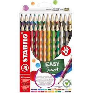Ergonomisch kleurpotlood voor rechtshandigen - STABILO EASYcolors - Etui Met 24 Stuks - Met 24 Verschillende Kleuren
