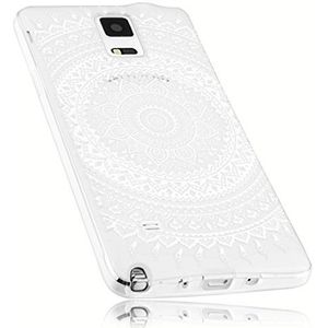 Mumbi hoes compatibel met Samsung Galaxy Note 4 gsm-case telefoonhoes met motief Mandala, transparant