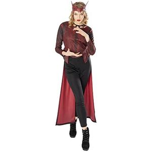 Robijnen Officiële Marvel Dr Strange in het Multiversum van Madness Scarlett Witch Deluxe Dameskostuum, Volwassen Fancy Dress - Small