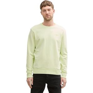 TOM TAILOR Sweatshirt voor heren, 29078 - Lime Cream Green, XL