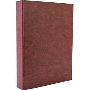 Dohe - Ordner met 4 ringen, formaat folio 26 x 34 cm, rug 6 cm, capaciteit 500 vellen, hard karton en robuust, kantoorbenodigdheden, bruin