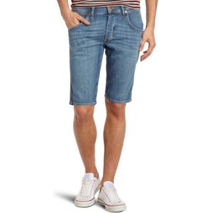 Wrangler Heren Shorts Stretch, blauw (Worn Broke), 34