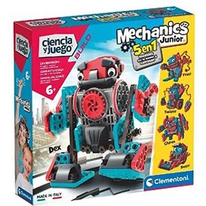 Clementoni - Mechanics junior-robotconstructie voor kinderen, meerkleurig, eenheidsmaat (55473), Spaanse versie