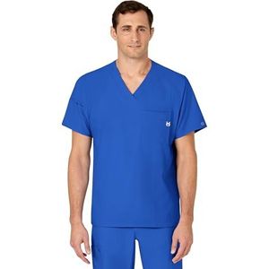 WonderWink W123 Men’s V-Neck Scrub Top — Royal, XL