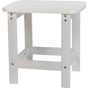 Flash Furniture Charlestown Poly Resin Adirondack Bijzettafel - Wit - All-Weather - Binnen/buiten