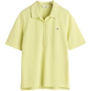 GANT Slim Shield Ss Pique Poloshirt voor dames, Pastel Lime, XS