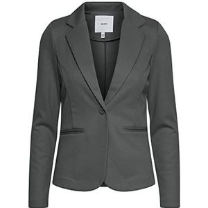 ICHI IHKATE PIQUE BL Damesblazer, korte blazer, jas, eenknoops-blazer met stretch, Zwart (194008), M