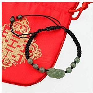 lachineuse - PIXIU Jade armband - Feng Shui symbool van rijkdom en bescherming - gratis satijnen zakje