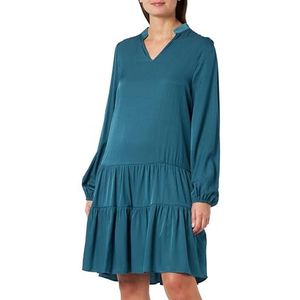 NAEMI - Blousejurk - Benzine - Damesjurk - Lange Mouwen - V-hals