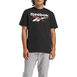 Reebok - Identity Big Logo Tee - T-shirt - Zwart/Wit/Rood - Heren