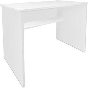 Somnia Bureautafel, computertafel, wit, praktisch en functioneel, afmetingen: 90 cm (B) x 49,5 cm (D) x 77 cm (H), hout, 90 x 49,5 x 77 cm