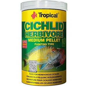 Tropical Cichlid Herbivore Medium Pellet, per stuk verpakt (1 x 1 l)