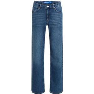Karl Lagerfeld Jeans, Dames, Mid Rise Relaxed Denim, Relaxed Leg, Blauw, 2432