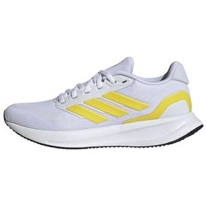 adidas - RUNFALCON 5 - Hardloopschoenen - Cloud White/Yellow/Core Black