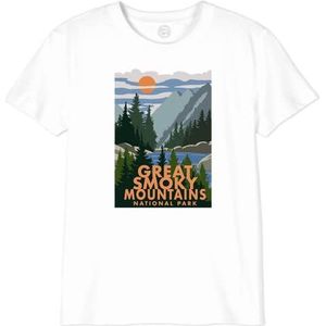National Park T-shirt voor jongens, Wit, 10 Jaar