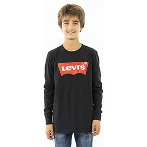 Levi's Kids Lvb-l/S Batwing Tee Top met lange mouwen voor jongens, Zwart, 16 Jaren