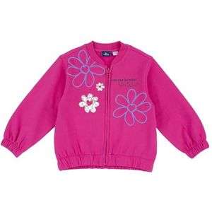 Chicco, Sweatshirt voor meisjes, met ritssluiting, comfortabel en modieus, van zacht katoen, machinewasbaar, babykleding voor meisjes, ontworpen in Italië, fuchsia, 9 Maanden