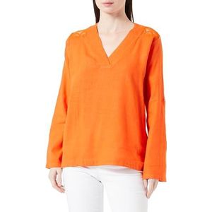 usha Dames blouse shirt met kant 10127194, oranje, M, oranje, M