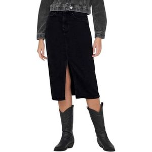 ONLY Onlbianca Midi Skirt DNM Rea Noos jeansrok voor dames, Washed Black, L