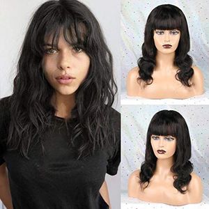 Huarisi 9a Body Wave None Lace Front Wig Machine Made Human Hair Wig Brazilian Wigs Glueless Real Hair Wigs for Women Natural Colour