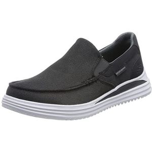 Skechers Proven Suttner vrijetijdsschoenen voor heren, zwart canvas, 43 EU