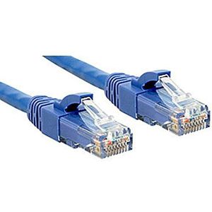 LINDY 45473 RJ45 netwerkkabel, patchkabel CAT 6 U/UTP 2,00 m, blauw, met klikbescherming, 1 stuk