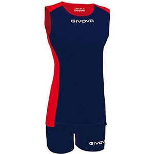 Givova KIT Volley Piper BLU/Rosso Tg. XL leggings, blauw/rood