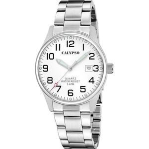 Calypso Casual Watch K5860/1, wit, armband, Wit, Armband
