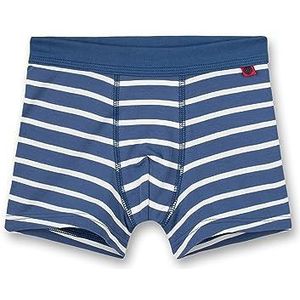 Sanetta Jongens shorts blauwe strepen | Hoge kwaliteit en duurzame katoenen onderbroek voor jongens ondergoed voor jongens, blauw, 116 cm
