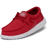 Hey Dude - Wally Youth Slub Canvas - Moc Toe Schoenen - Rood