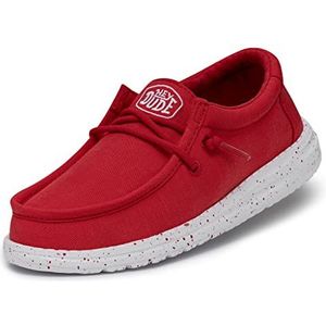 Hey Dude - Wally Youth Slub Canvas - Moc Toe Schoenen - Rood