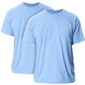 Gildan Katoenen T-shirt voor heren (verpakking van 2), Carolina Blauw, M