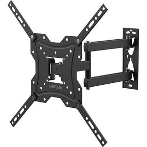 GRIFEMA GB1004 -1 TV Muurbeugel Manual Tilt Swivel Wall Mount for TV Beugel 26-65 Inch, Belasting tot 35kg, Max. VESA 400x400 mm, Met HDMI-Kabel