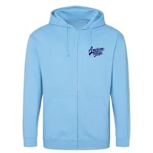 AMERICAN COLLEGE USA Sweatshirt Sweatshirt Print Warme Kleding Unisex Mannen en Vrouwen Casual Model ACSZW1 Sky Blue XXL, Turkoois, XXL