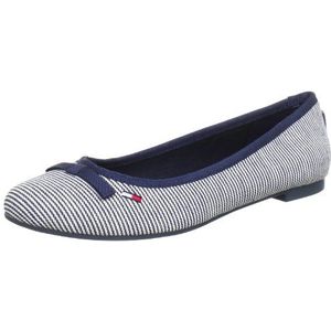 Tommy Hilfiger Allen 16E Ballet voor dames, Blau krijtstreep Blauw 486, 42 EU