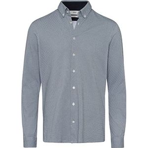 BRAX Heren Style Daniel Jp HI-Flex Jersey Dobby shirt met patroon, wit, M